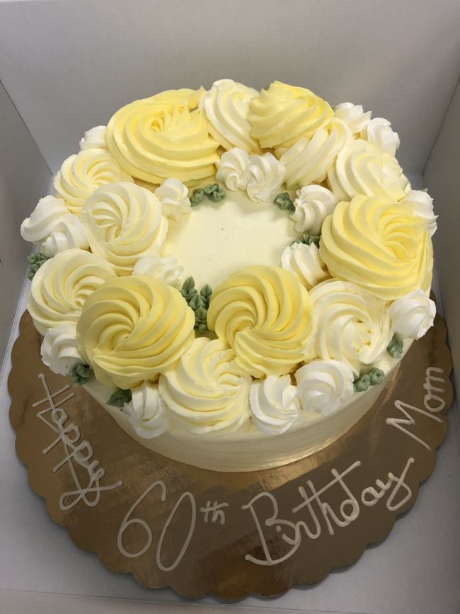 Elegant 60th birthday cake