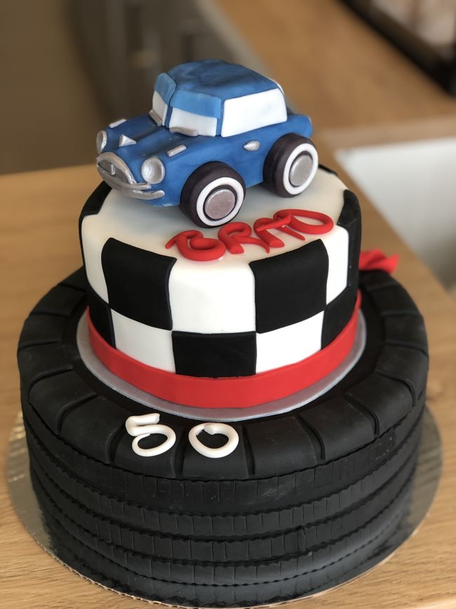 Automotive - race car birthday cake