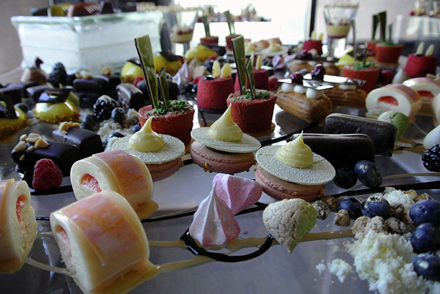 Wide variety of catered dessert treats