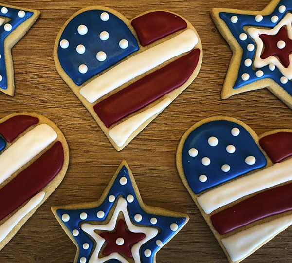 patriotic iced cookies
