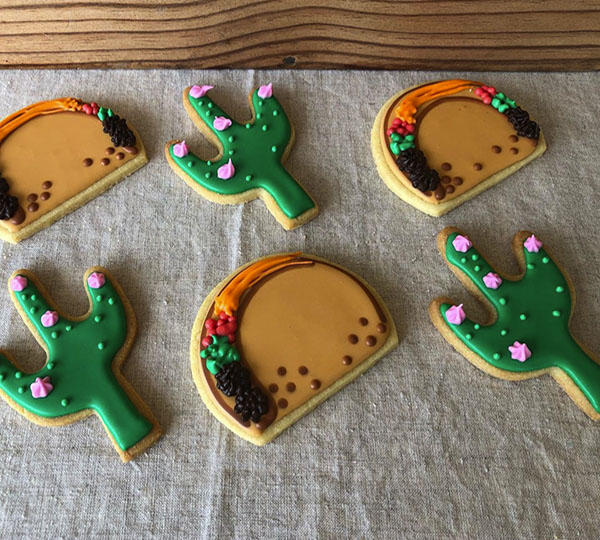 mexican themed iced cookies