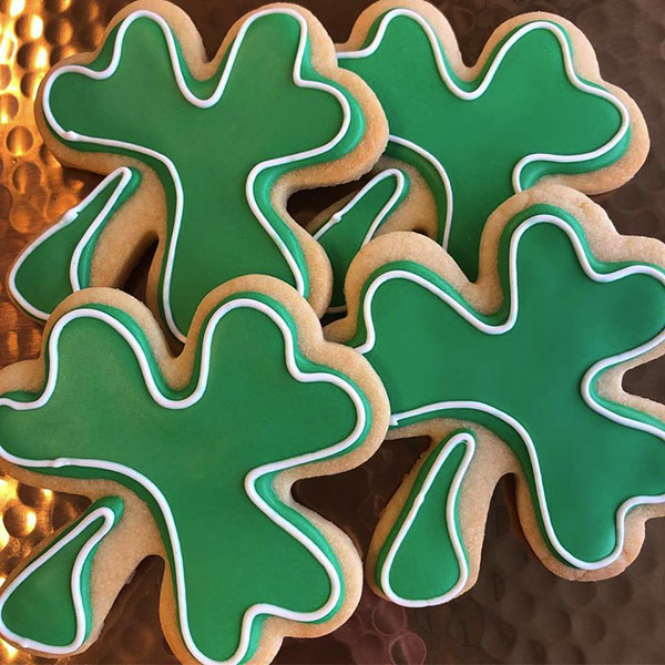 St Patrick's Day iced cookies