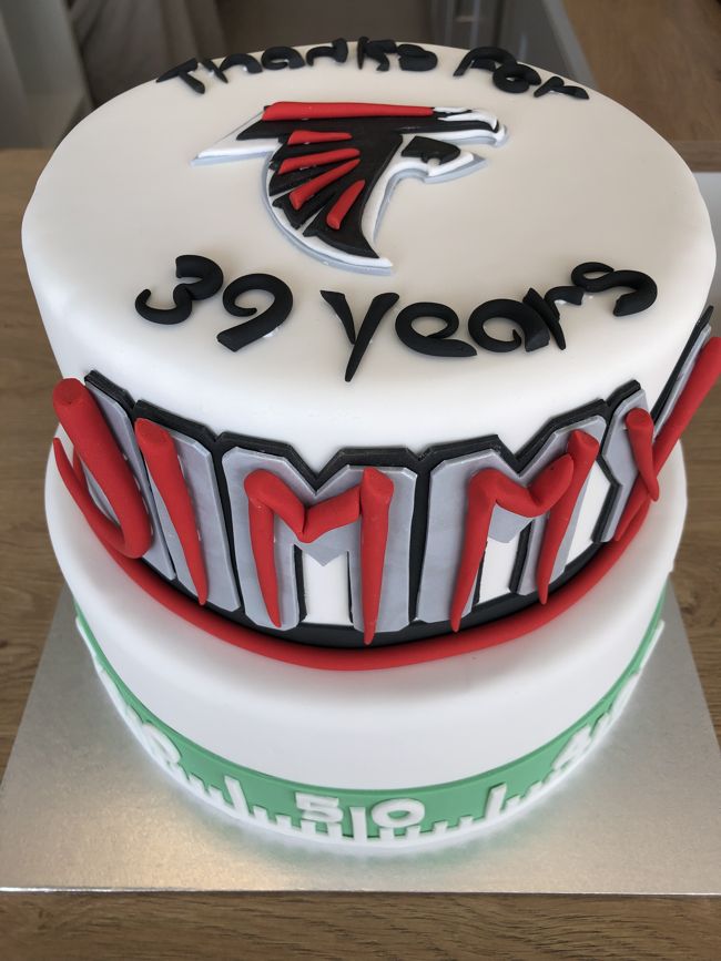 Atlanta Falcoms 39 years of service cake