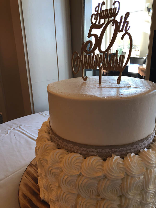 50th anniversary cake cake